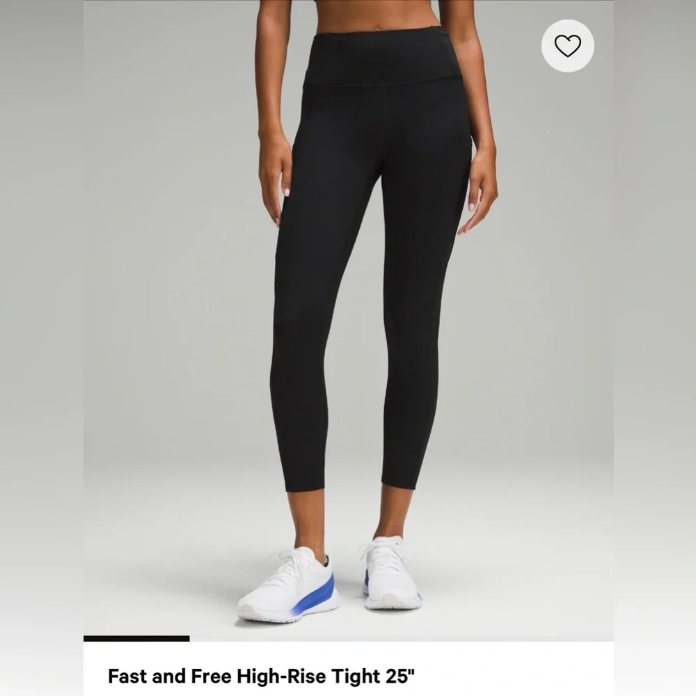 lululemon fast and free high rise tight 25” size 18 - Picture 2 of 16